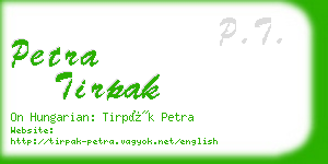 petra tirpak business card